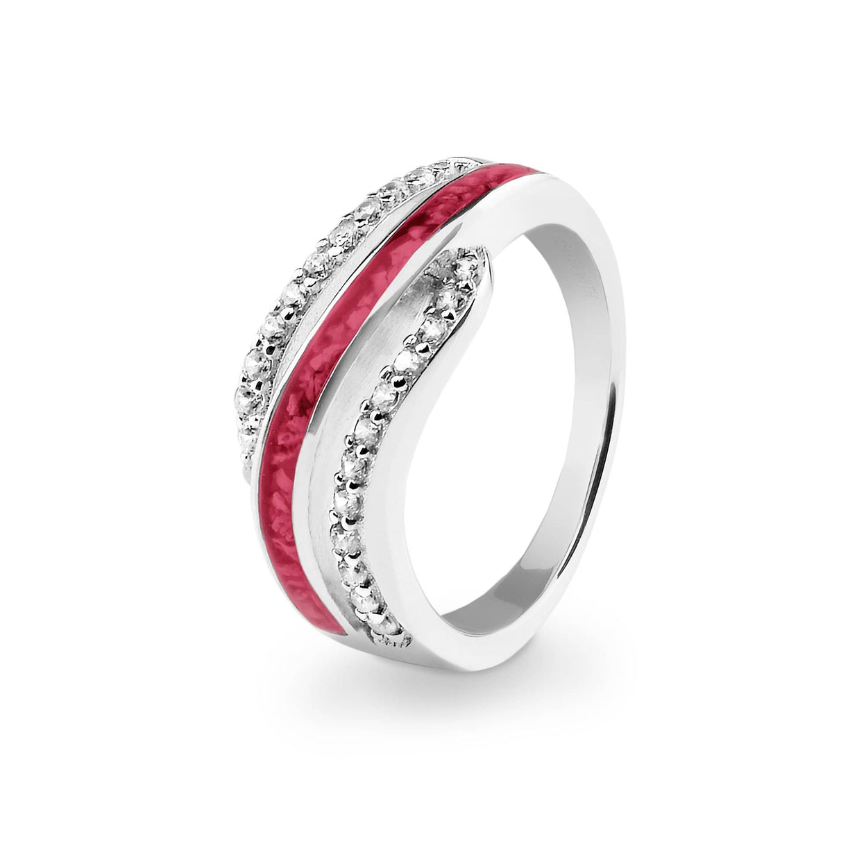 Load image into Gallery viewer, EverWith Ladies Oceans Memorial Ashes Ring with Fine Crystals