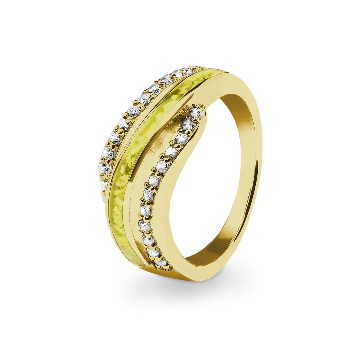 Load image into Gallery viewer, EverWith Ladies Oceans Memorial Ashes Ring with Fine Crystals