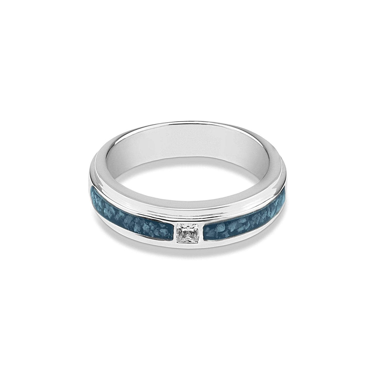 Load image into Gallery viewer, EverWith Unisex Remembrance Memorial Ashes Ring with Fine Crystal