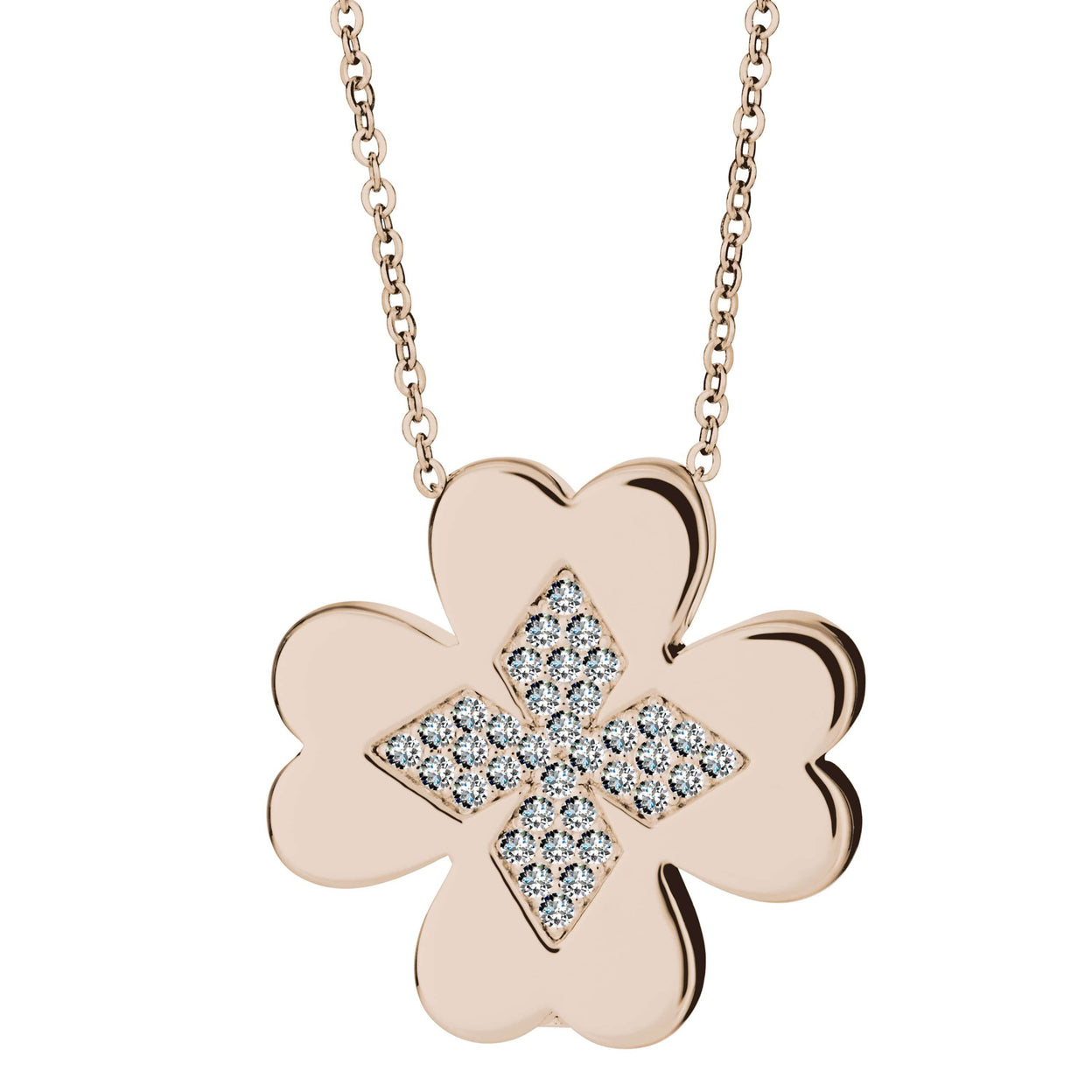 Load image into Gallery viewer, EverWith Self-fill Clover Memorial Ashes Pendant with Crystals