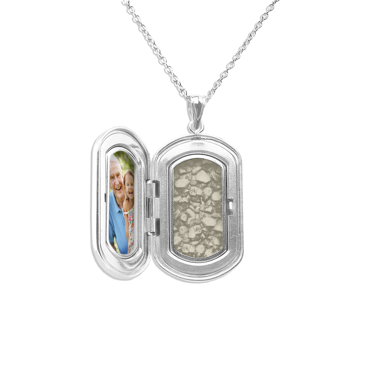 Load image into Gallery viewer, EverWith Large Rounded Rectangle Shaped Sterling Silver Memorial Ashes Locket