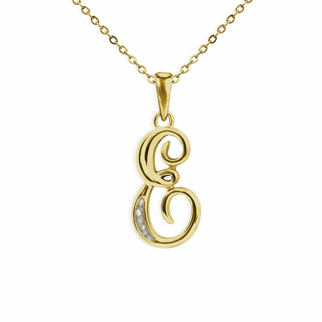 EverWith Alphabet Memorial Ashes Pendant - Letter E