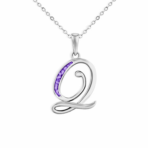 EverWith Alphabet Memorial Ashes Pendant - Letter Q