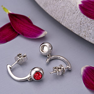 EverWith Ladies Rondure Crescent Memorial Ashes Earrings