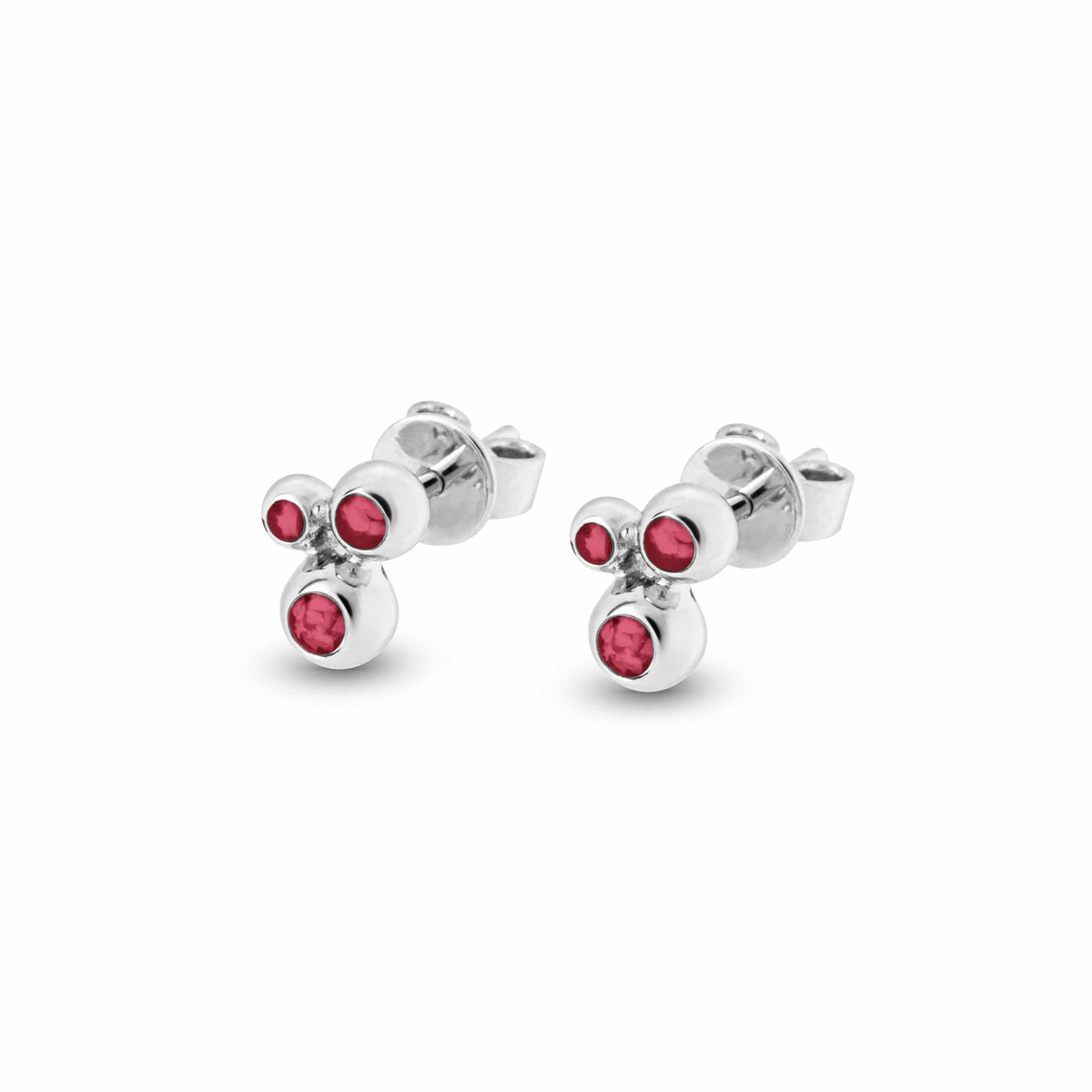 EverWith Ladies Rondure Array Triple Memorial Ashes Earrings – EverWith ...