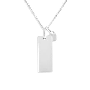 EverWith Engraved Tag with Heart Fingerprint Memorial Pendants