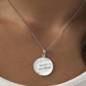 EverWith Engraved Moons Standard Engraving Memorial Pendants with Fine Crystal