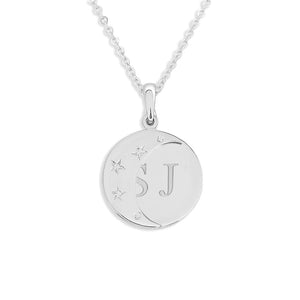 EverWith Engraved Moons Standard Engraving Memorial Pendants with Fine Crystal