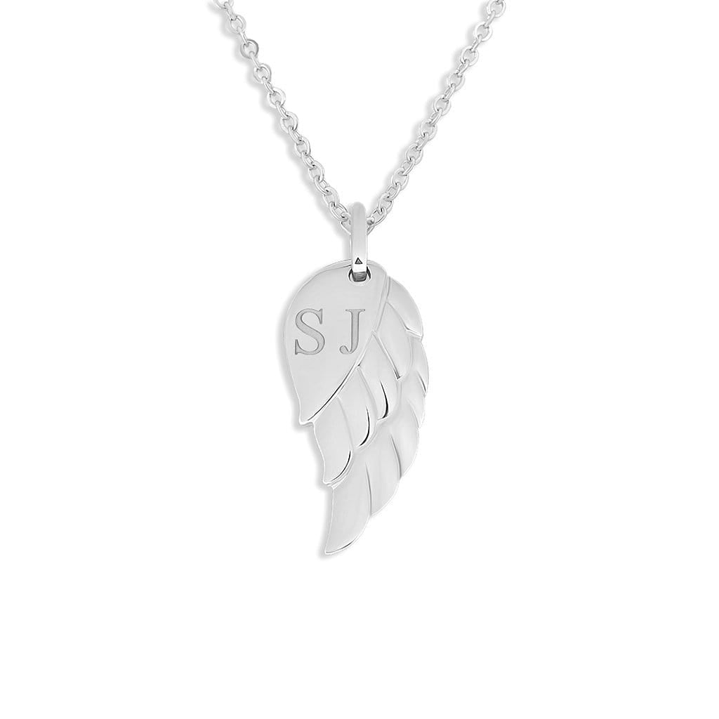 Load image into Gallery viewer, EverWith Engraved Wing Standard Engraving Memorial Pendant