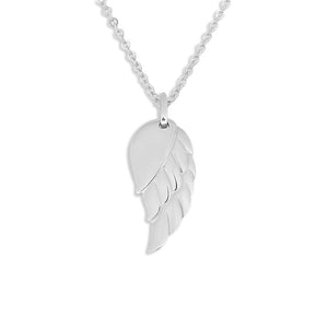 EverWith Engraved Wing Fingerprint Memorial Pendant