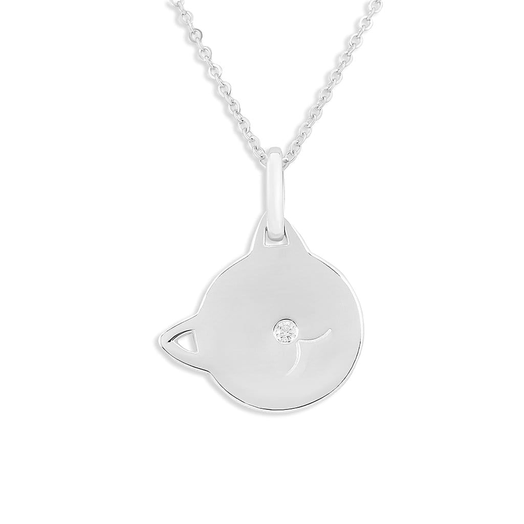 Load image into Gallery viewer, EverWith Engraved Cat Pawprint Memorial Pendant with Fine Crystal