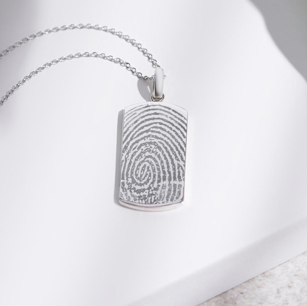 EverWith Engraved Tag Fingerprint Memorial Pendant – EverWith® Memorial ...