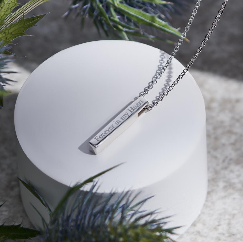 Load image into Gallery viewer, EverWith Engraved Short Bar Standard Engraving Memorial Pendant