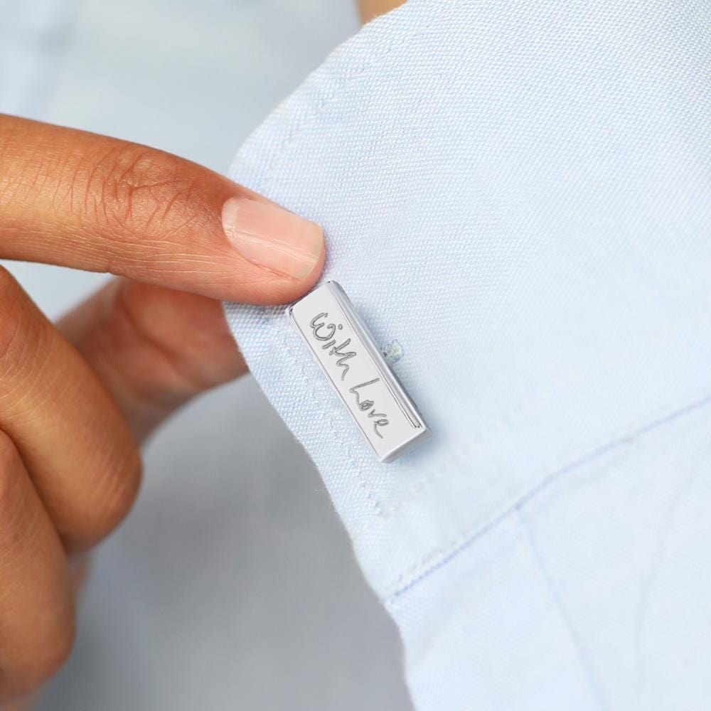EverWith Engraved Bar Handwriting Memorial Cufflinks – EverWith ...