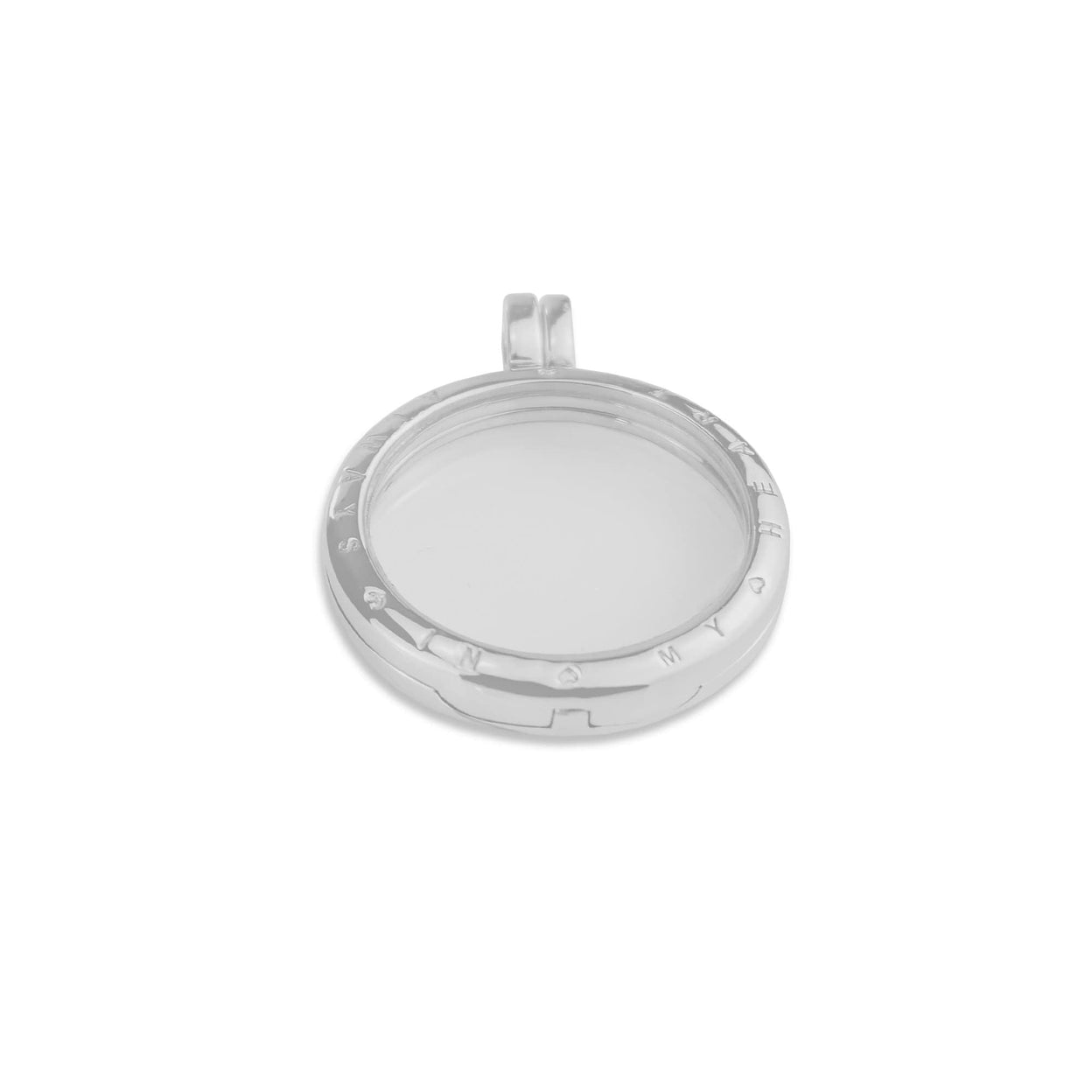 Load image into Gallery viewer, EverWith Large Round Glass Locket Sterling Silver Memorial Ashes Locket