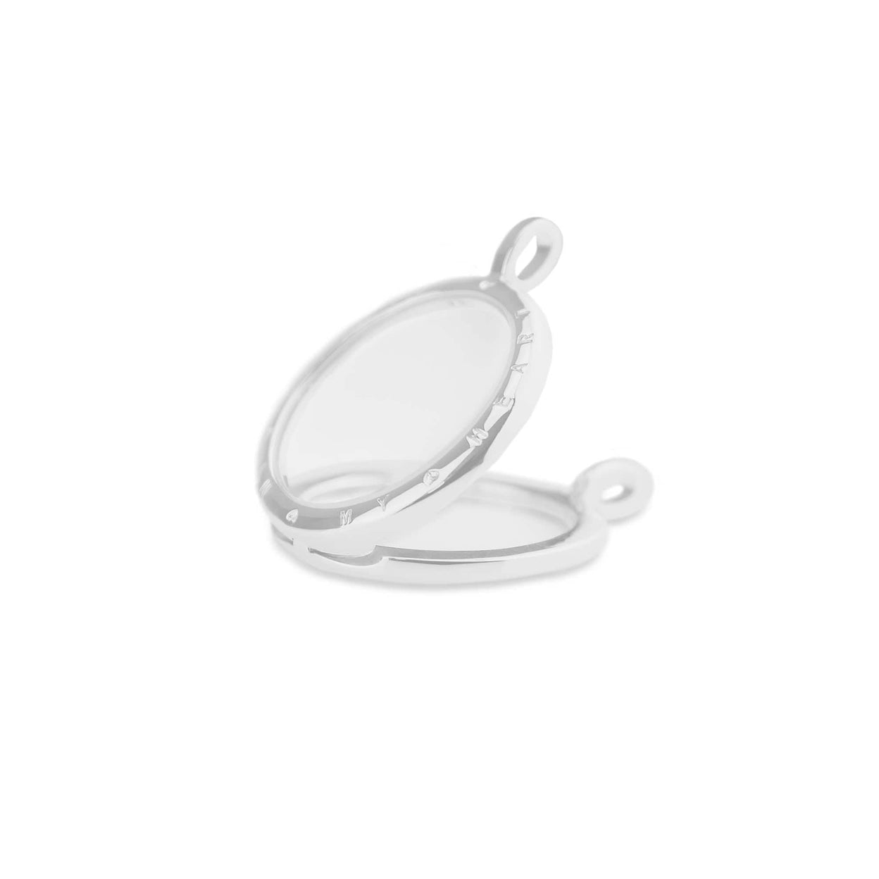Load image into Gallery viewer, EverWith Large Round Glass Locket Sterling Silver Memorial Ashes Locket