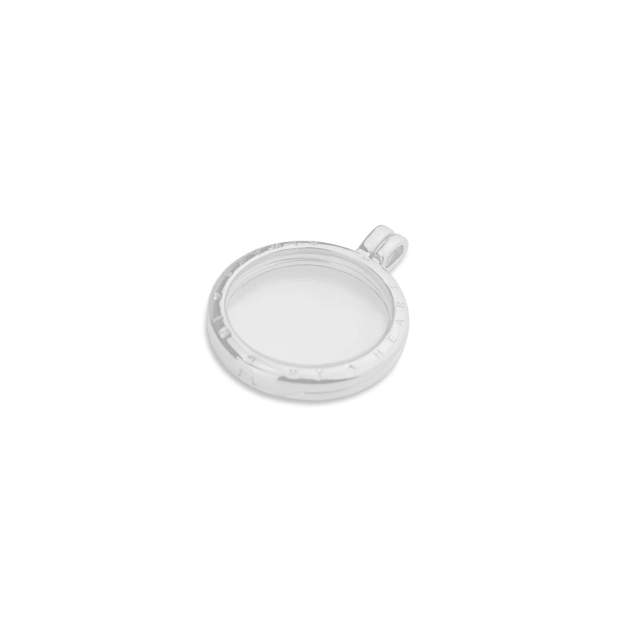 Load image into Gallery viewer, EverWith Large Round Glass Locket Sterling Silver Memorial Ashes Locket