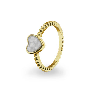 EverWith Ladies Heart Bubble Band Memorial Ashes Ring