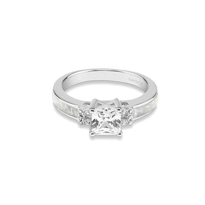 EverWith Ladies Honor Memorial Ashes Ring with Fine Crystals