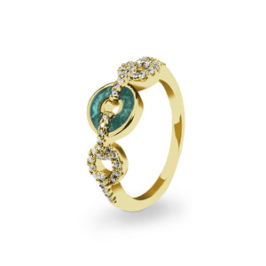 EverWith Ladies Tranquility Memorial Ashes Ring with Fine Crystals