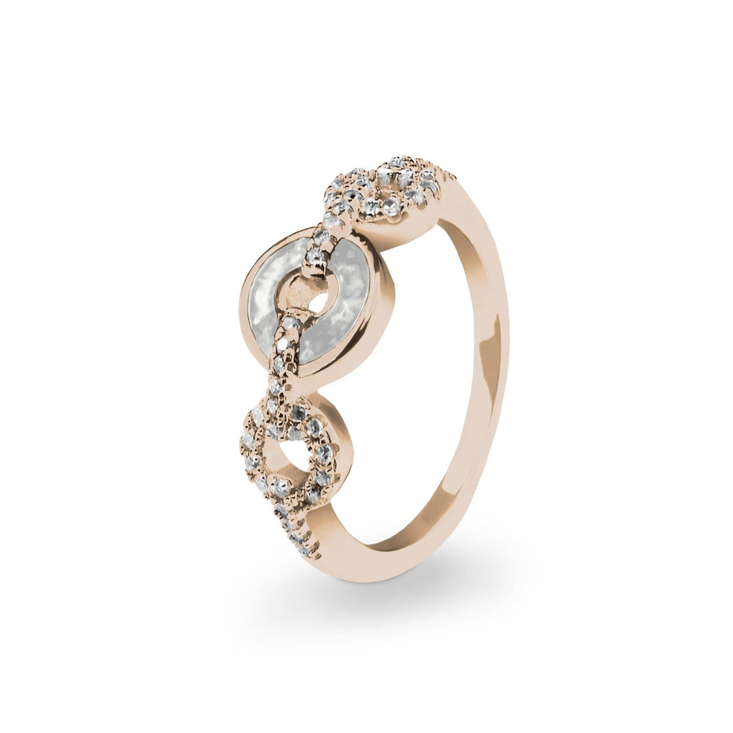 EverWith Ladies Tranquility Memorial Ashes Ring with Fine Crystals