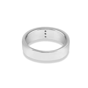 EverWith Unisex Three Together Memorial Ashes Ring with Fine Crystals