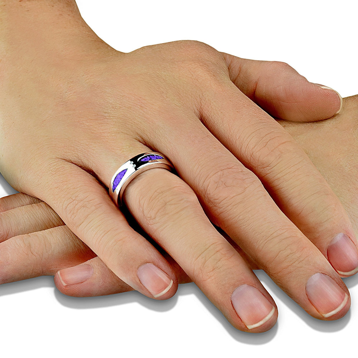 Load image into Gallery viewer, EverWith Unisex Three Together Memorial Ashes Ring with Fine Crystals