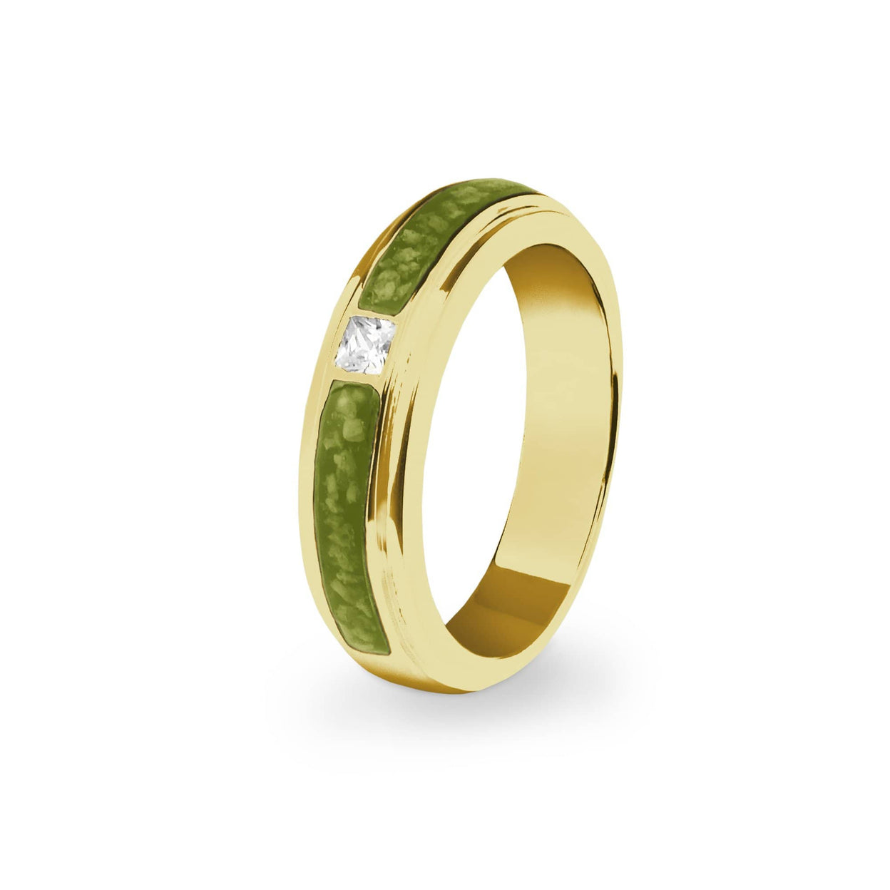 Load image into Gallery viewer, EverWith Unisex Remembrance Memorial Ashes Ring with Fine Crystal