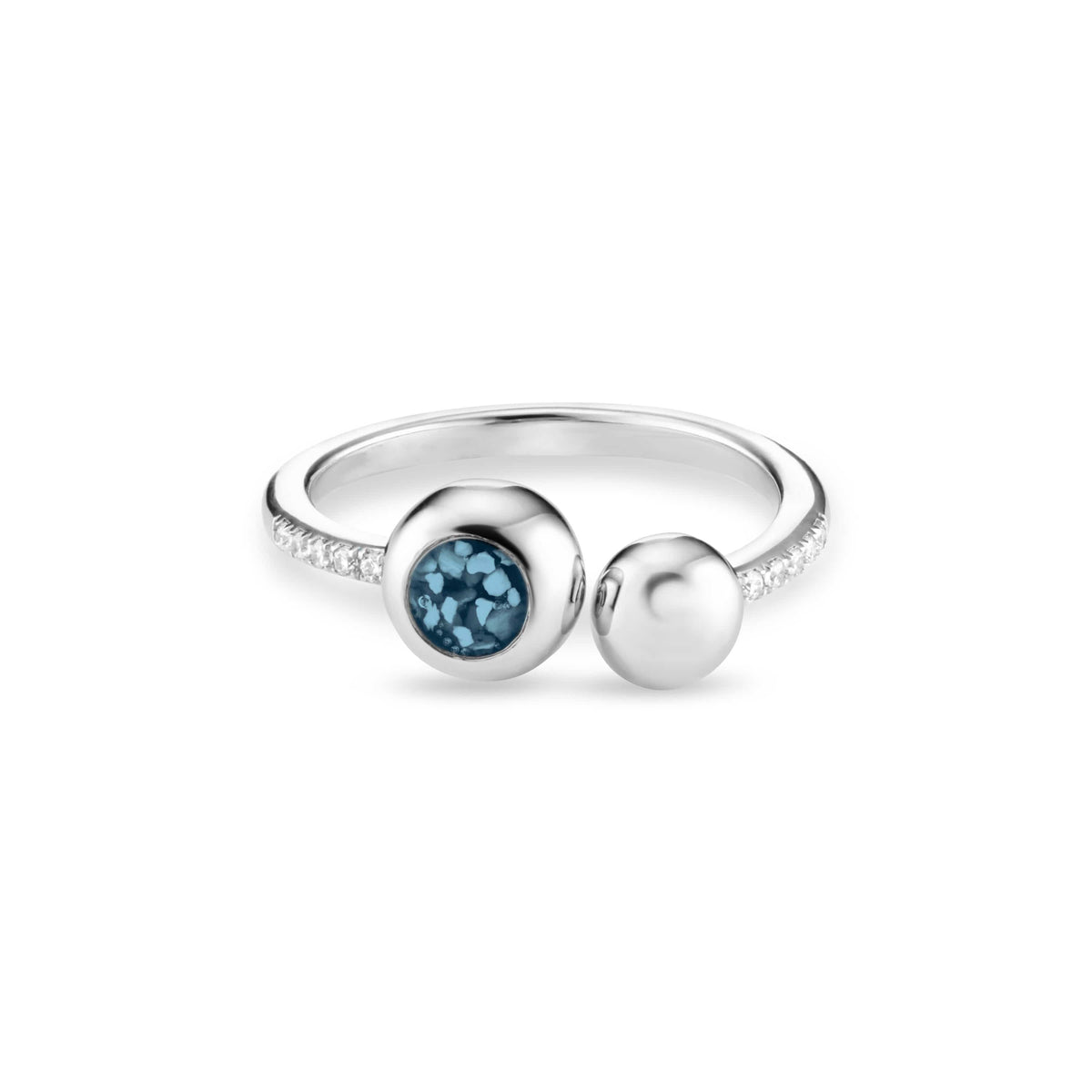 EverWith Ladies Rondure Array and Sphere Memorial Ashes Ring – EverWith ...