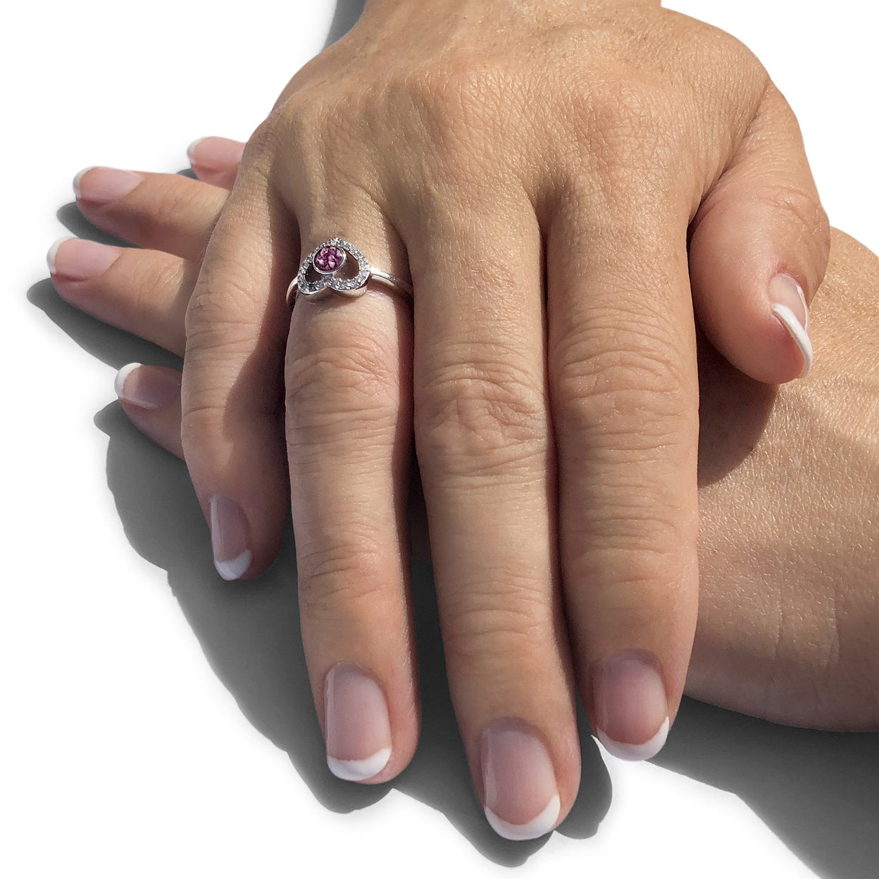 Load image into Gallery viewer, EverWith Ladies Forever Memorial Ashes Ring with Fine Crystals