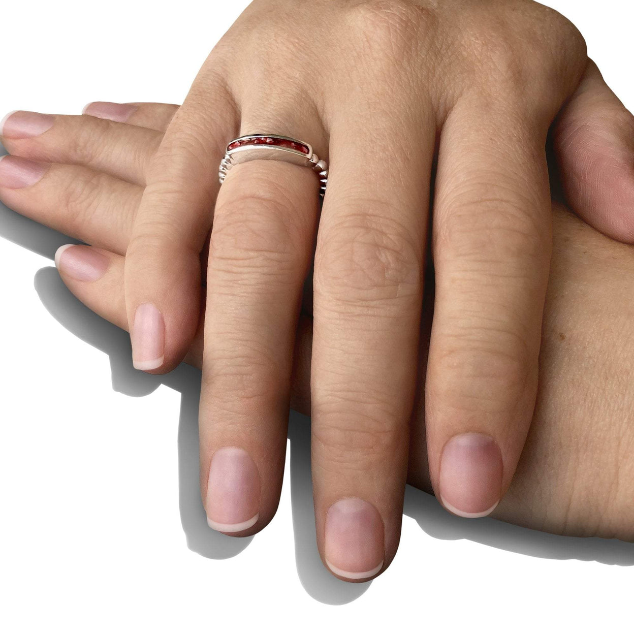 Load image into Gallery viewer, EverWith Ladies Channel Bubble Band Memorial Ashes Ring