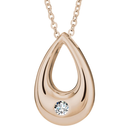 EverWith Self-fill Droplet Memorial Ashes Pendant with Crystals