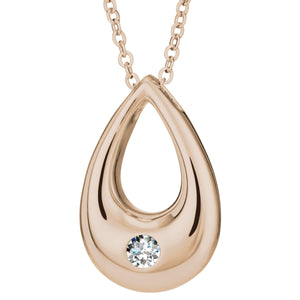 EverWith Self-fill Droplet Memorial Ashes Pendant with Crystals