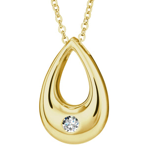 EverWith Self-fill Droplet Memorial Ashes Pendant with Crystals