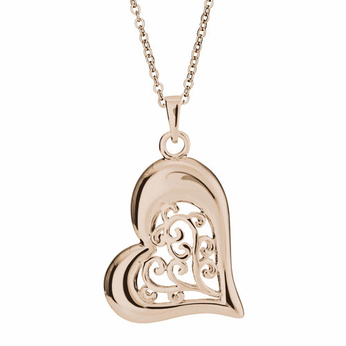 EverWith Self Fill Intricate Heart Memorial Ashes Pendant