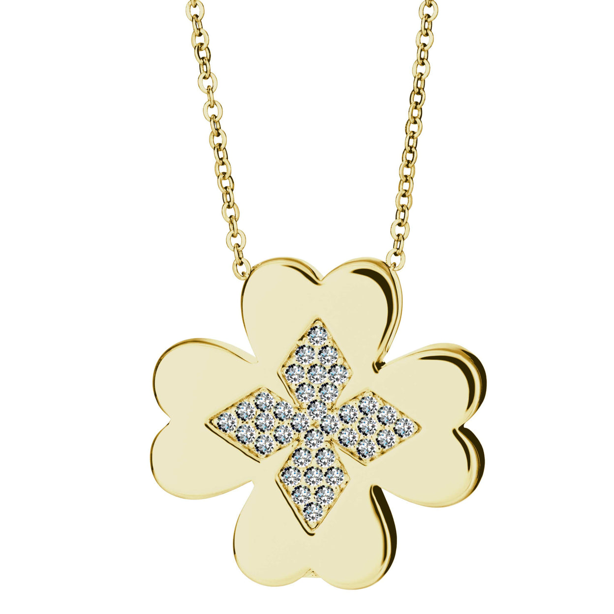 Load image into Gallery viewer, EverWith Self-fill Clover Memorial Ashes Pendant with Crystals