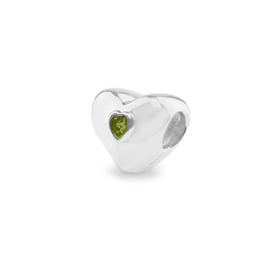 EverWith Heart Memorial Ashes Charm Bead