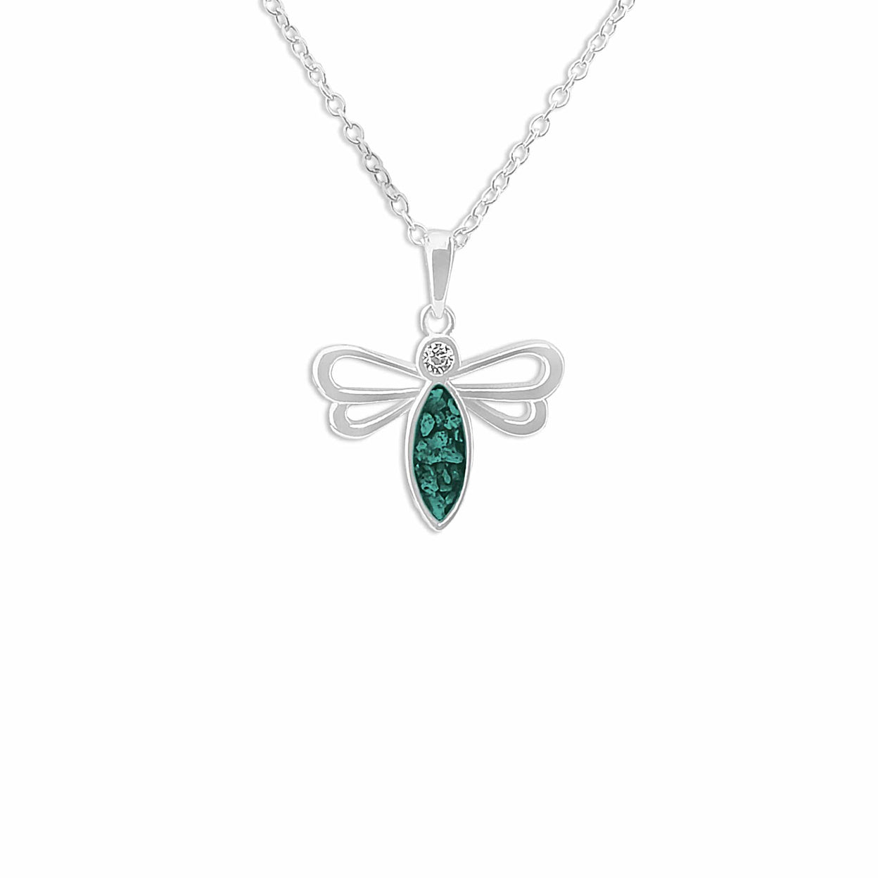 Load image into Gallery viewer, EverWith Ladies Bee Memorial Ashes Pendant with Fine Crystal