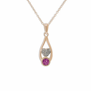 EverWith Ladies Protect Memorial Ashes Pendant with Fine Crystals