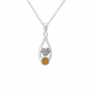 EverWith Ladies Protect Memorial Ashes Pendant with Fine Crystals