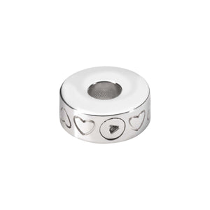 EverWith  Self-fill Round Heart Engraved Memorial Ashes Charm Bead