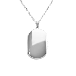 EverWith Large Rounded Rectangle Shaped Sterling Silver Memorial Ashes Locket