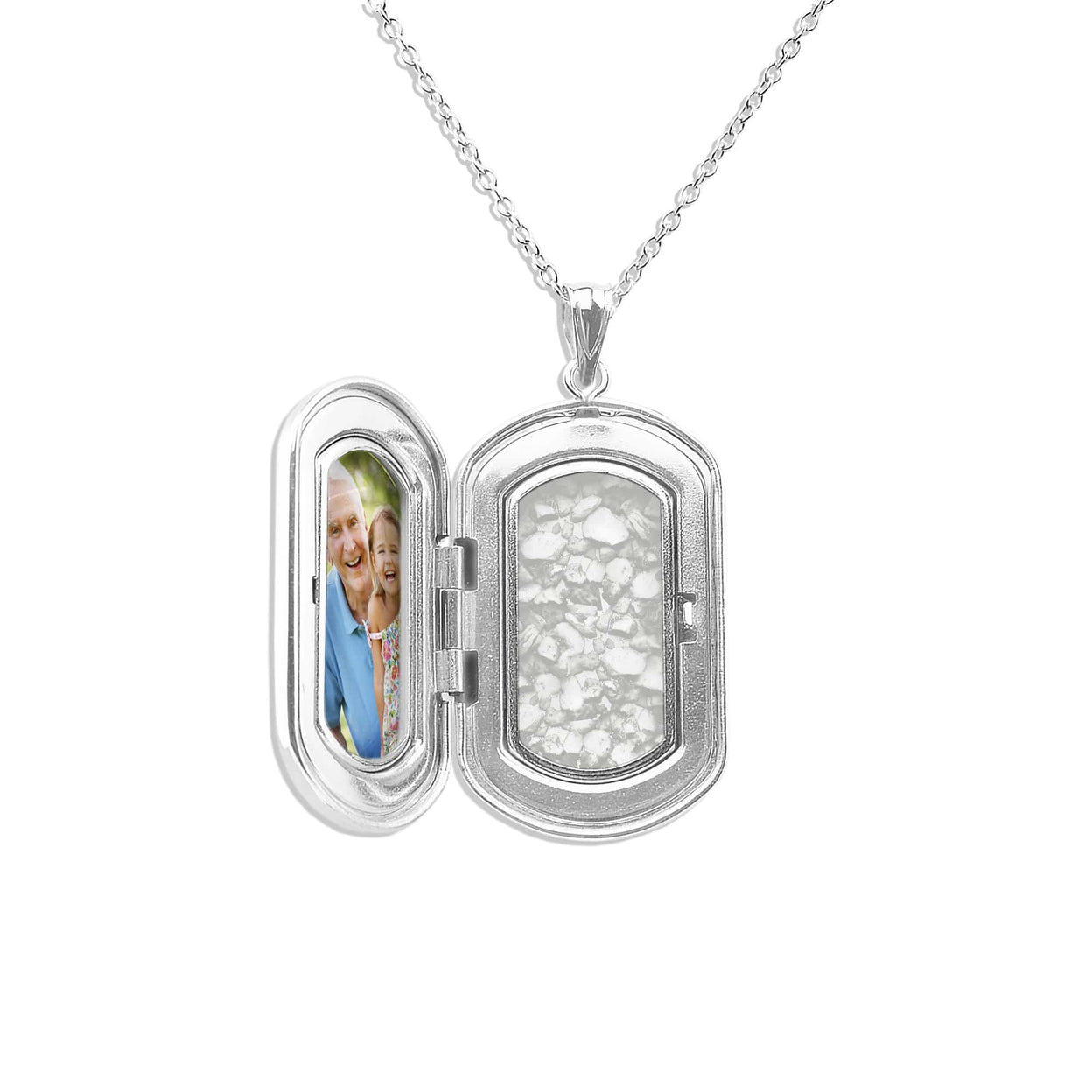 Load image into Gallery viewer, EverWith Large Rounded Rectangle Shaped Sterling Silver Memorial Ashes Locket