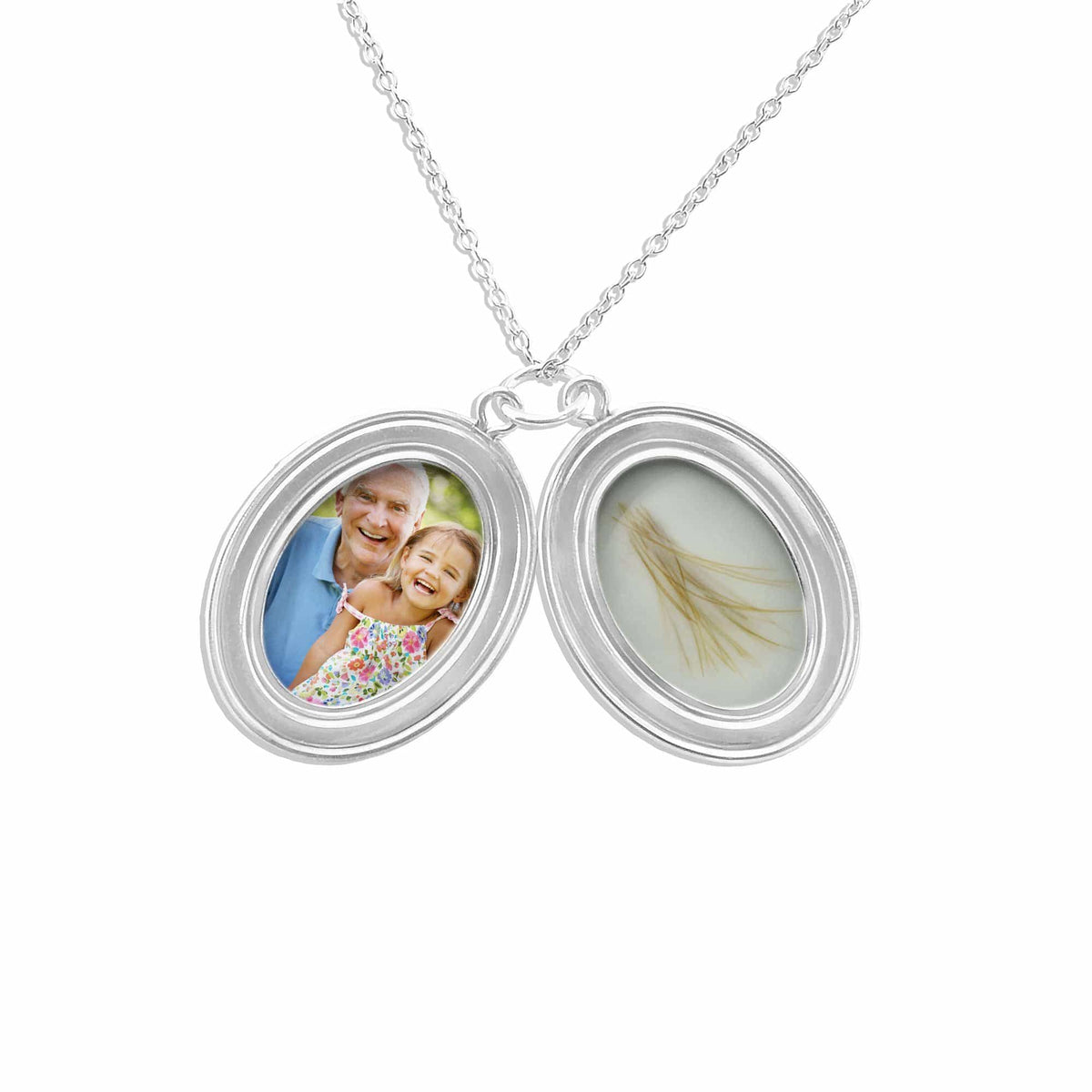 EverWith Shining Star Oval Shaped Sterling Silver Memorial Ashes Locke ...