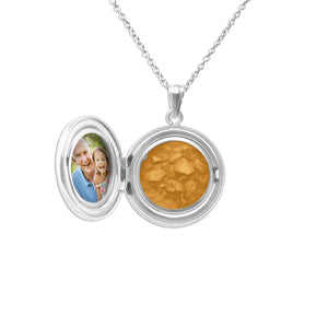 EverWith Circular Shaped Sterling Silver Memorial Ashes Locket